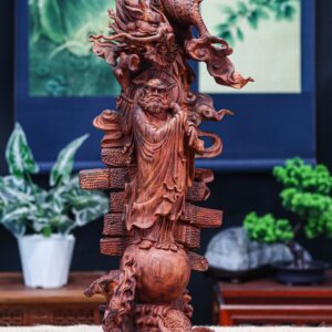 Đạt ma đứng rồng gỗ sưa