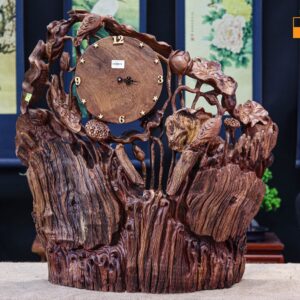 Đồng hồ tùng hạc gỗ sụn hương