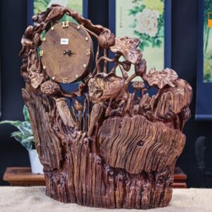 Đồng hồ tùng hạc gỗ sụn hương