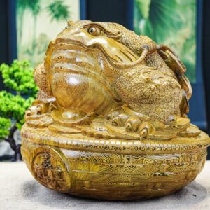 Cóc ngồi giỏ gỗ mun