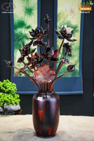 Bình sen gỗ trắc