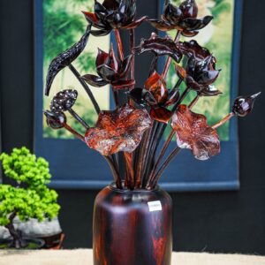 Bình sen gỗ trắc