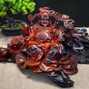 Thần tài gỗ trắc đỏ đen