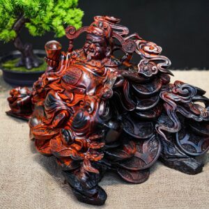 Thần tài gỗ trắc đỏ đen