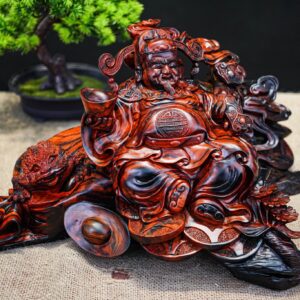 Thần tài gỗ trắc đỏ đen