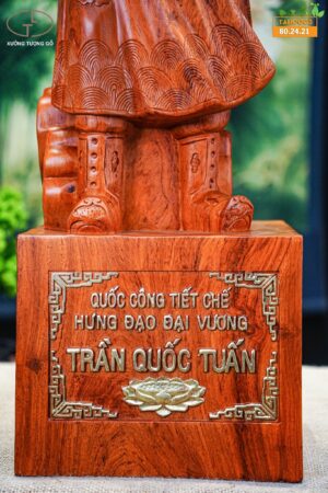 Trần quốc tuấn gỗ hương 80