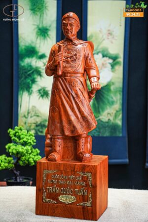 Trần quốc tuấn gỗ hương 80