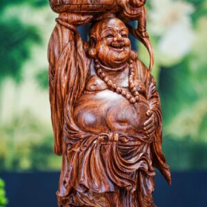 Di lặc đứng bao tiền gỗ sưa