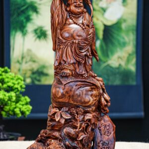 Di lặc đứng bao tiền gỗ sưa