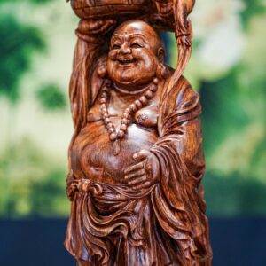 Di lặc đứng bao tiền gỗ sưa