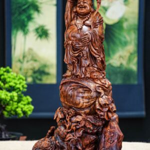 Di lặc đứng bao tiền gỗ sưa