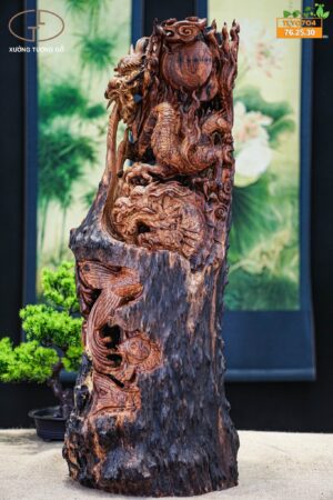 Cá chép hoá rồng lũa cẩm