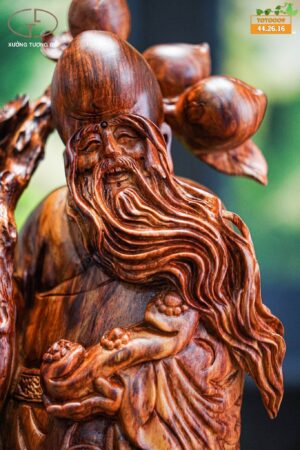 Ông thọ đứng gỗ sưa