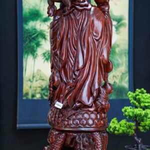 Di lạc đứng long quy gỗ tử đàn đỏ
