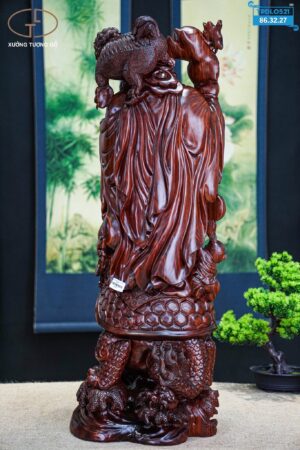 Di lạc đứng long quy gỗ tử đàn đỏ
