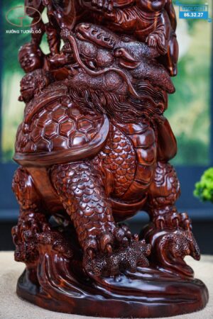 Di lạc đứng long quy gỗ tử đàn đỏ
