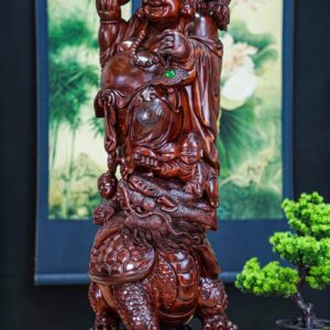 Di lạc đứng long quy gỗ tử đàn đỏ