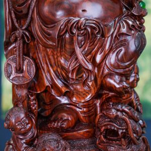 Di lạc đứng long quy gỗ tử đàn đỏ