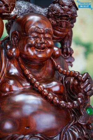 Di lạc đứng long quy gỗ tử đàn đỏ
