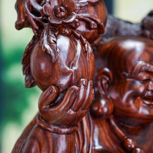 Di lạc đứng long quy gỗ tử đàn đỏ