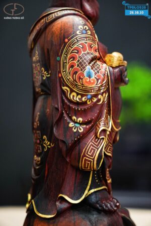 di lặc đứng tử đàn ấn độ dát vàng