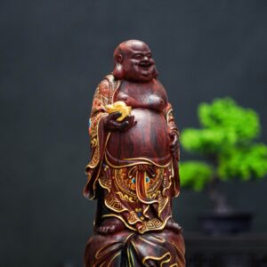 di lặc đứng tử đàn ấn độ dát vàng