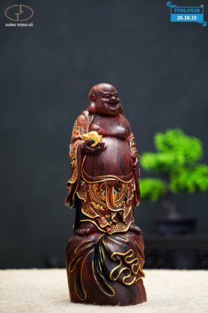 di lặc đứng tử đàn ấn độ dát vàng