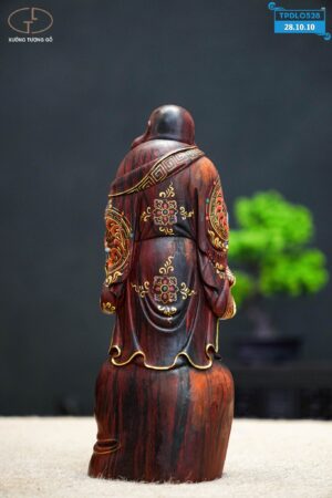 di lặc đứng tử đàn ấn độ dát vàng