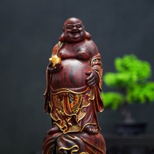 di lặc đứng tử đàn ấn độ dát vàng