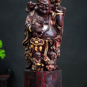 Di lặc dát vàng tử đàn ấn