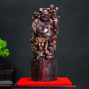 Di lặc dát vàng tử đàn ấn