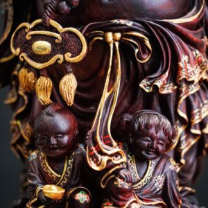 Di lặc dát vàng tử đàn ấn