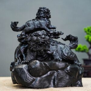 Nghê mẫu tử gỗ mun xừng