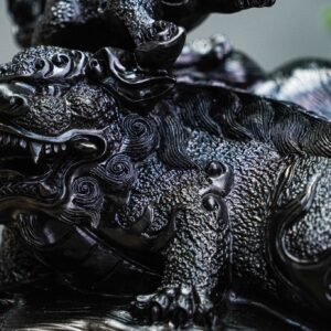 Nghê mẫu tử gỗ mun xừng