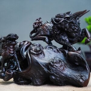 Song hoả kì lân gỗ trắc