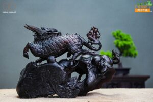 Song hoả kì lân gỗ trắc