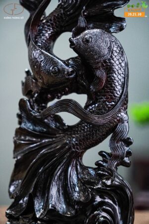 Song ngư vượt sóng gỗ trắc