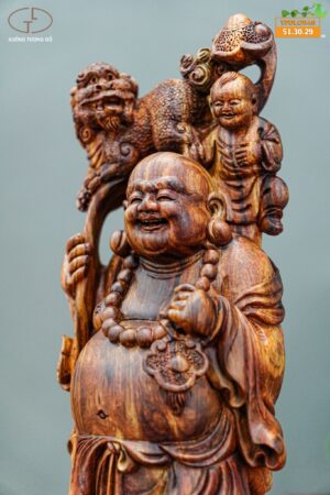 di lặc tam phúc gỗ sưa