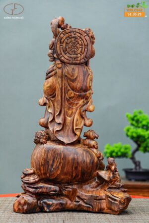 di lặc tam phúc gỗ sưa