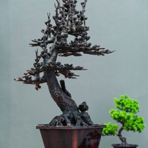 Bình hoa mai gỗ trắc