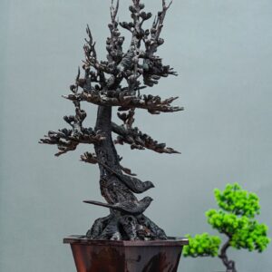 Bình hoa mai gỗ trắc