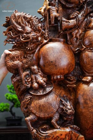 Di lạc tứ linh gỗ nu hương