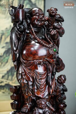 di lặc tam phúc gỗ trắc
