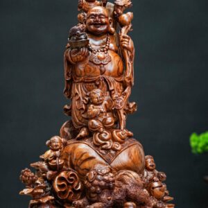 di lặc ngũ phúc gỗ sưa