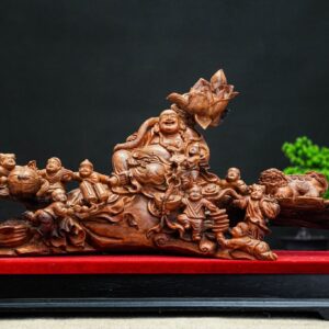 Di lạc vác hoa sen gỗ sưa
