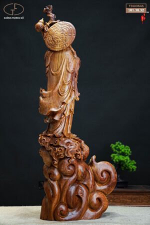 Đạt ma đứng sóng gỗ hương
