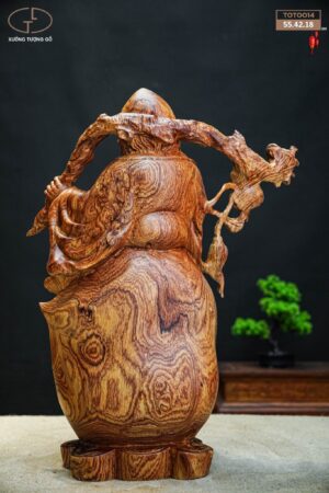 ông thọ ngự đào tiên gỗ cẩm