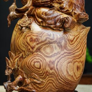 ông thọ ngự đào tiên gỗ cẩm