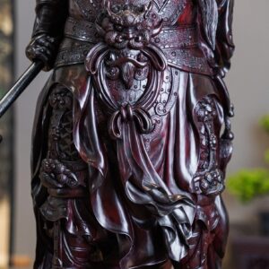 Tượng Quan Công Cầm Đao - Gỗ Tử Đàn Tím